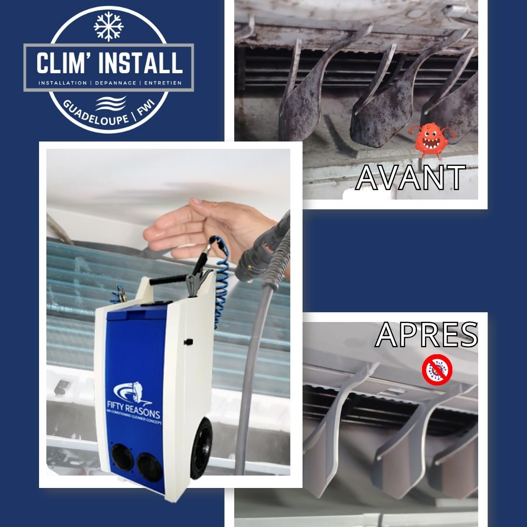 Avant/Après nettoyage CLIM'INSTALL