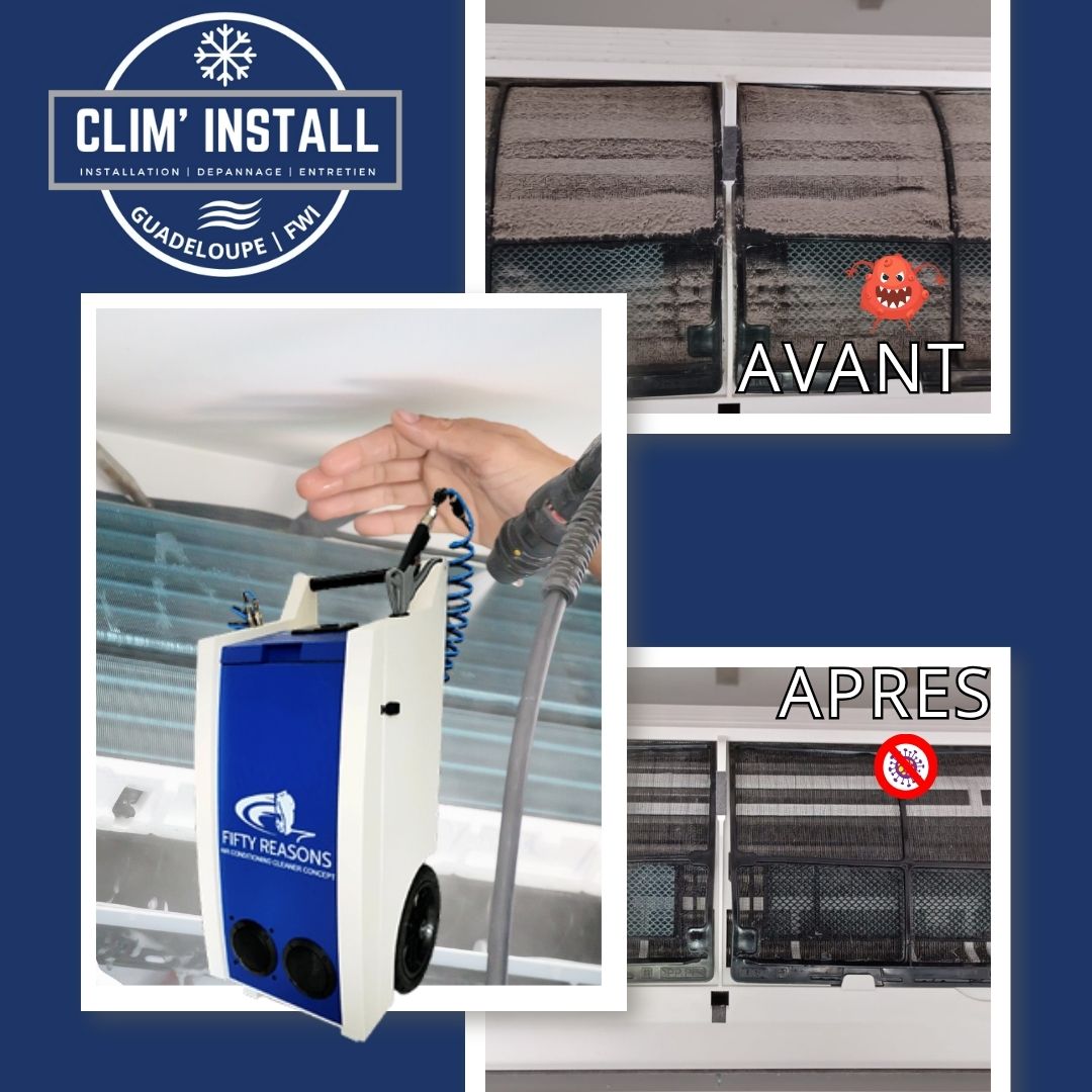 Avant/Après nettoyage CLIM'INSTALL