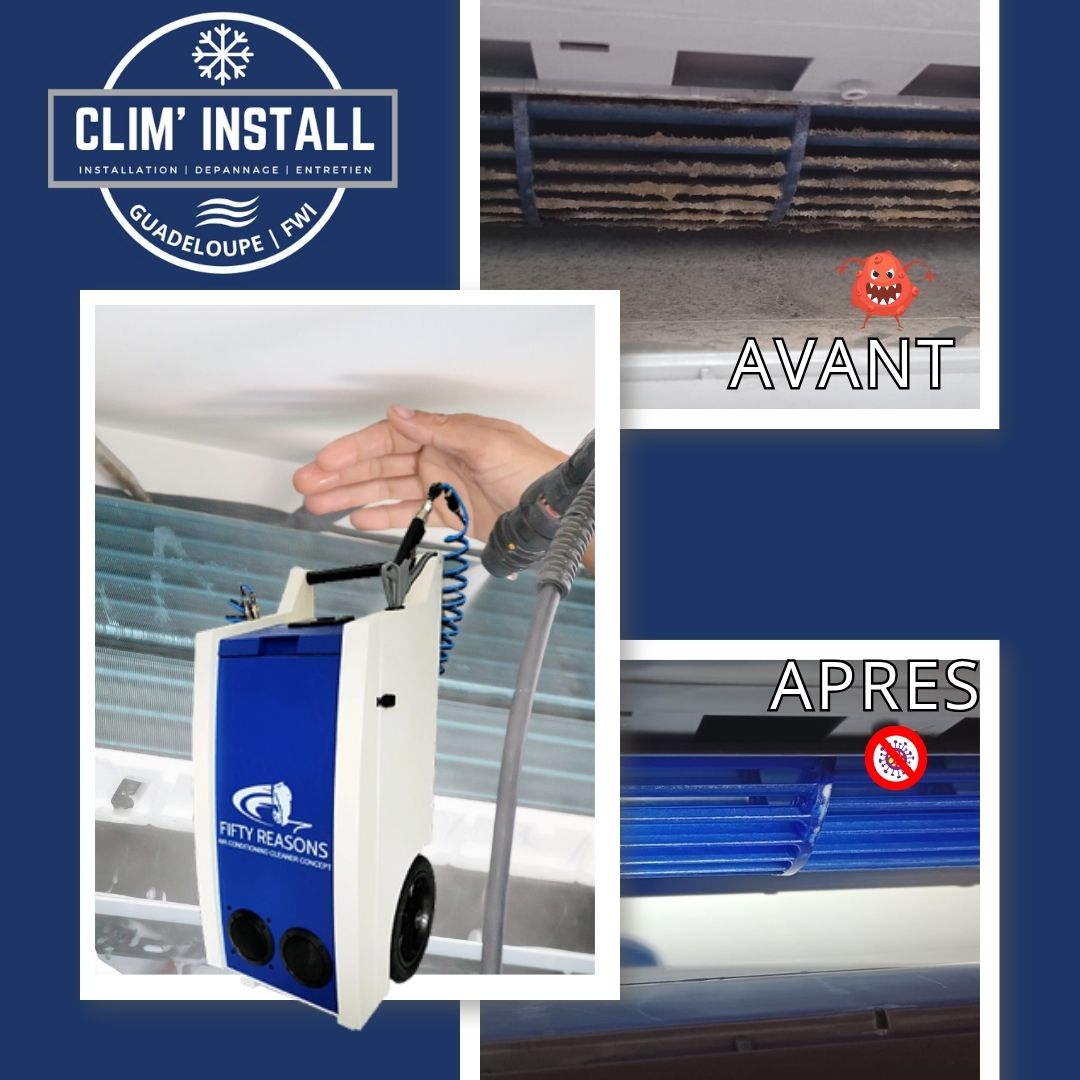Avant/Après nettoyage CLIM'INSTALL